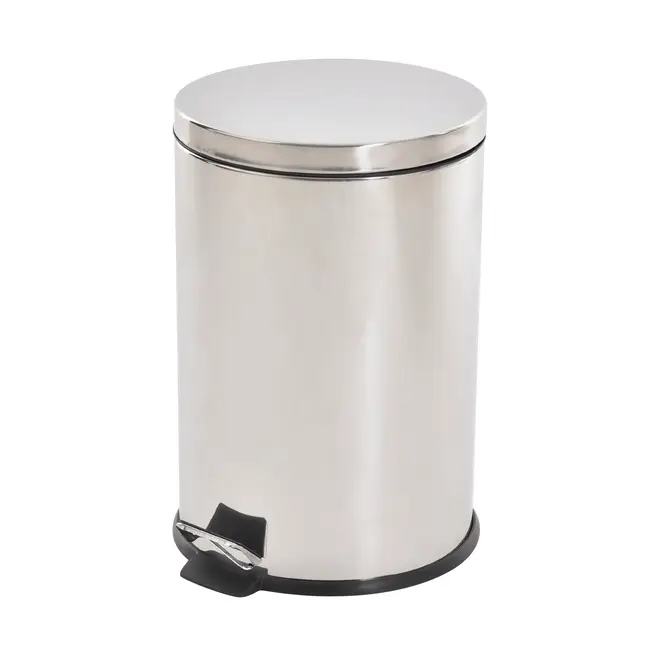 LIXEIRA COM PEDAL 12 L MALDEN - INOX/PRETO - Foto 2
