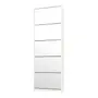 SAPATEIRA PISO/PAREDE 5 PORTAS BASCULANTES FAMILY MIRROR - BRANCO/PRATA - Foto 2