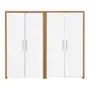 CONJUNTO C/2 ARMÁRIOS ALTOS BOSS - OAK TAMMI/BRANCO - Foto 1