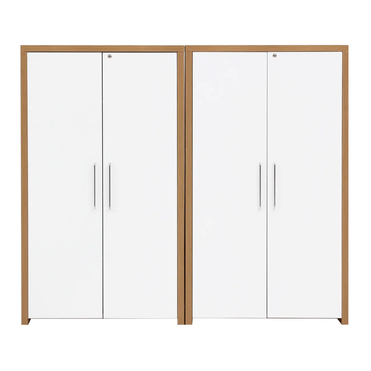 CONJUNTO C/2 ARMÁRIOS ALTOS BOSS - OAK TAMMI/BRANCO - Foto 1