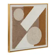 QUADRO 60 CM X 60 CM GEOMETRIC FABRIC - OURO/DOURO - Foto 2