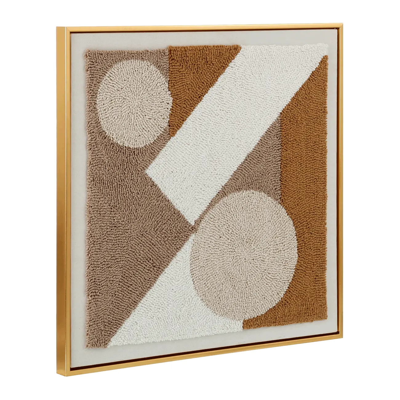 QUADRO 60 CM X 60 CM GEOMETRIC FABRIC - OURO/DOURO - Foto 2