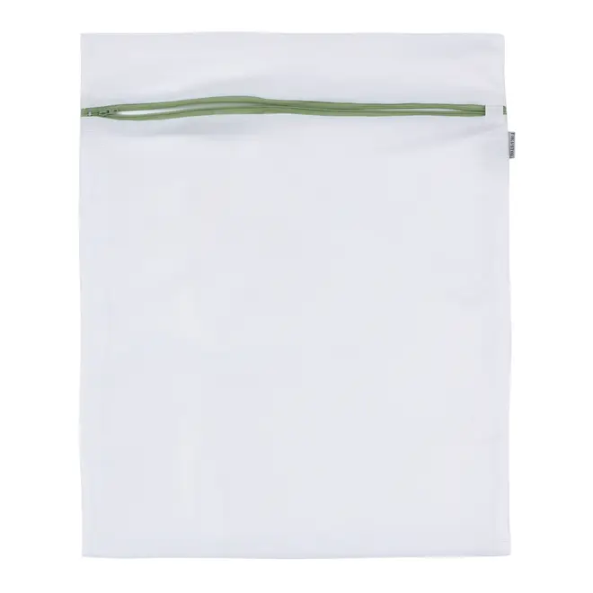 SACO PROTETOR PARA LAVAR ROUPA 57 CM X 46 CM SAFE - BRANCO/SÁLVIA - Foto 2