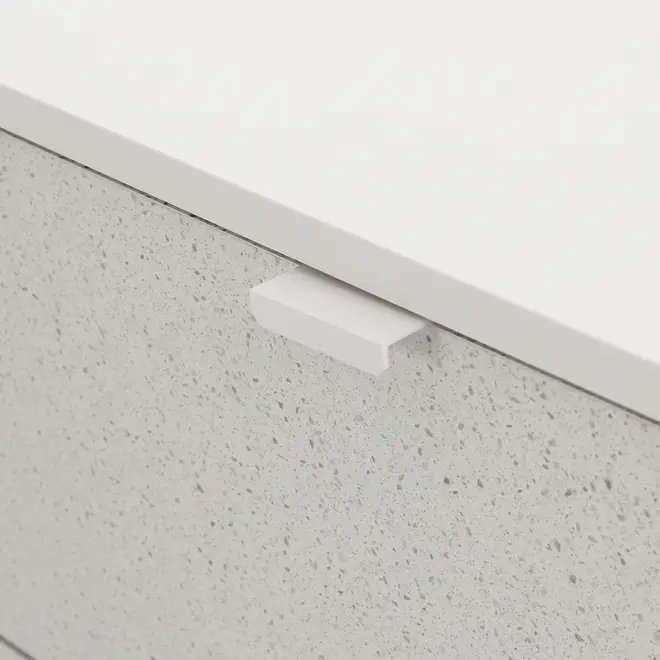 CÔMODA 6 GAVETAS 1,50 M X 42 CM SLEEK - BRANCO/GRANILITE - Foto 8