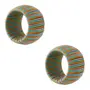 ARGOLA PARA GUARDANAPO CONJUNTO COM 2 PEÇAS BIJU - CORES CALEIDOCOLOR - Foto 2