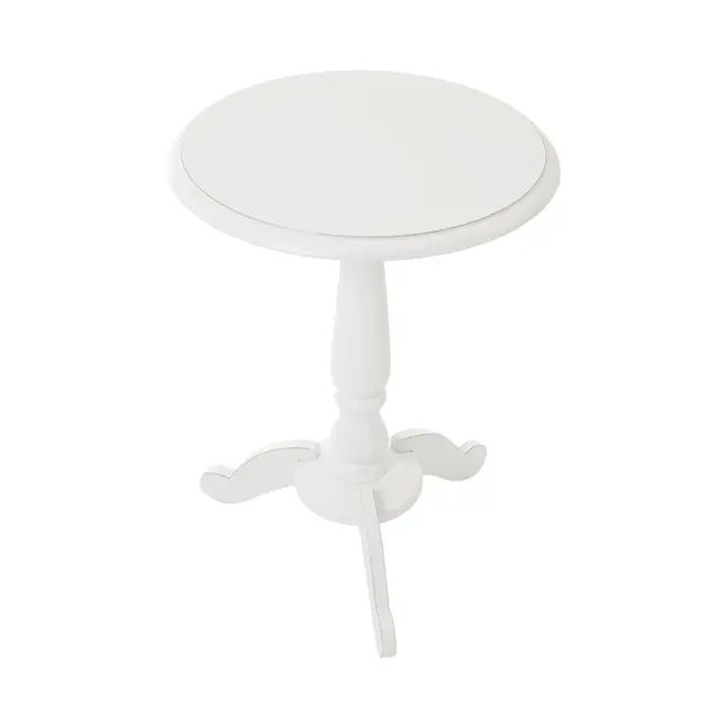 MESA LATERAL REDONDA 45 CM PILLIER - BRANCO PROVENCE - Foto 2