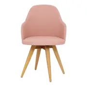 CADEIRA DE JANTAR GIRATÓRIA KLOE - TAUARI/QUARTZO ROSA - Foto 4
