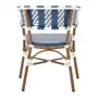 CADEIRA PARA ÁREA EXTERNA COM BRAÇOS BLUESTRIPE - CAFÉ/AZUL ESCURO - Foto 5