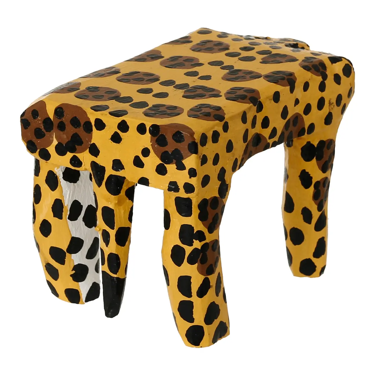 BANCO DECORATIVO PINTADA FILHOTE - AMARELO/PRETO - Foto 7