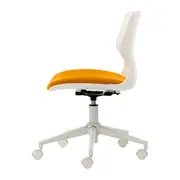 CADEIRA HOME OFFICE ZIPZ - BRANCO/SORBET DE MANGA - Foto 3