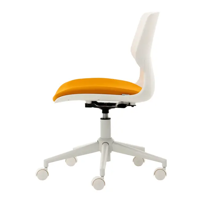 CADEIRA HOME OFFICE ZIPZ - BRANCO/SORBET DE MANGA - Foto 3