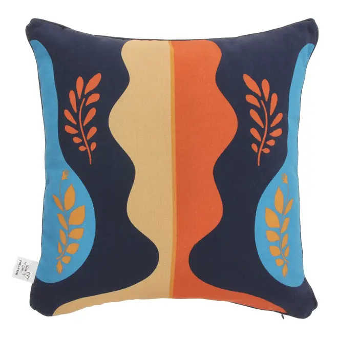ALMOFADA 43 CM X 43 CM MULHER PÁSSARO - TERRACOTA/MULTICOR - Foto 2