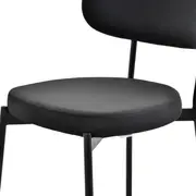 CADEIRA DE JANTAR DAISY - PRETO/PRETO - Foto 7