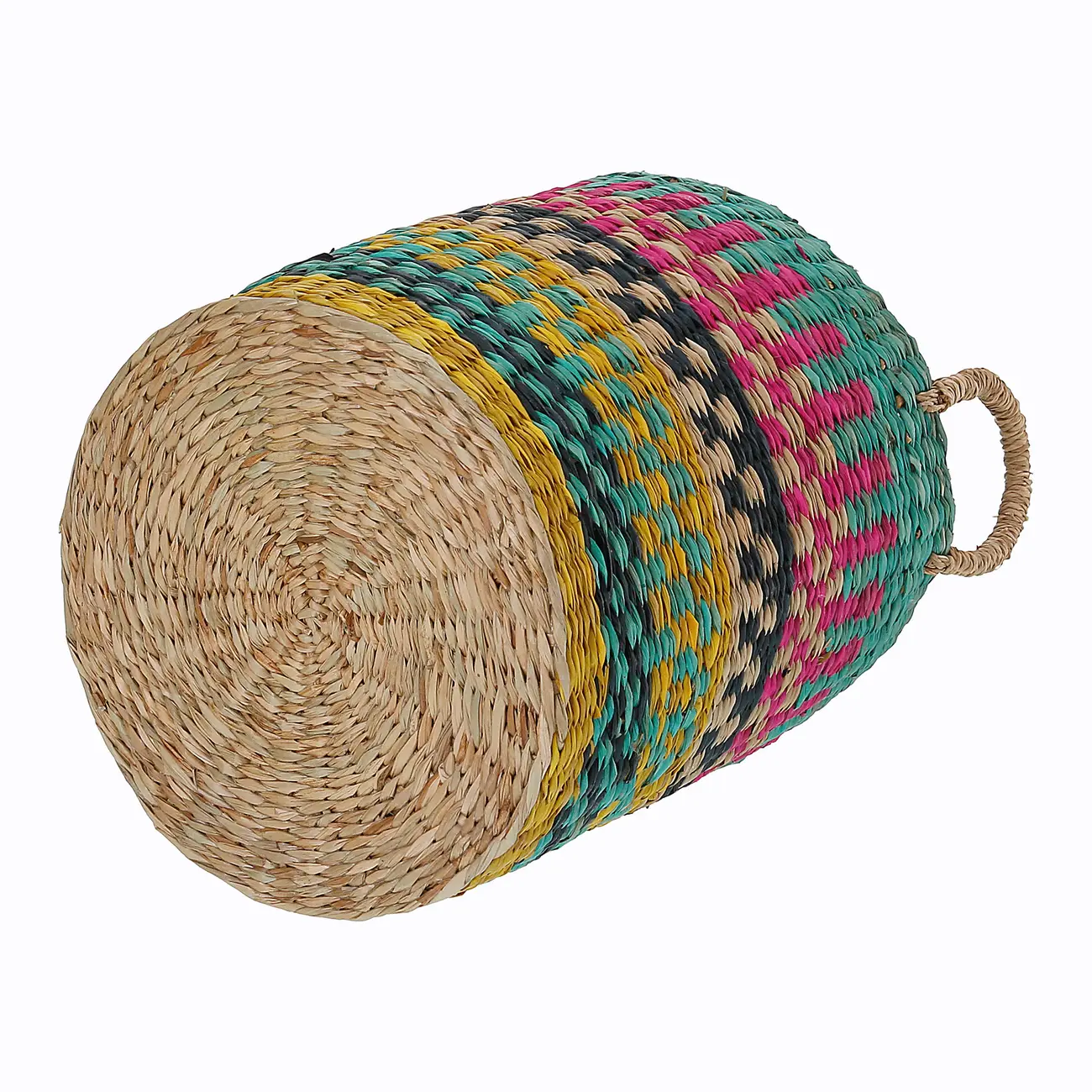 CESTO 35 CM X 24 CM X 24 CM BOLGATANGA - NOZ MOSCADA/MULTICOR - Foto 5