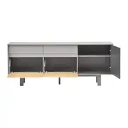 BUFFET 3 PORTAS/2 GAVETAS 1,80 M X 45 CM LITHO - ESTANHO/KONKRET - Foto 3