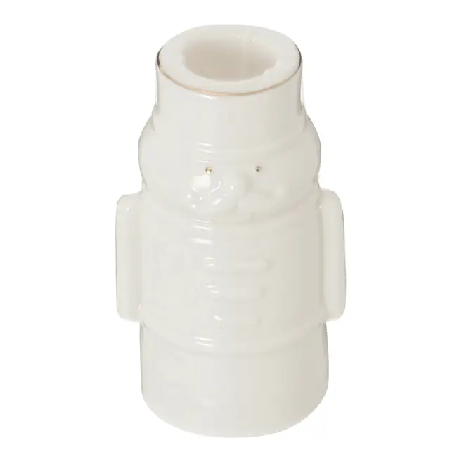 CASTIÇAL SOLDADINHO VILAREJO NOEL 10 CM - CREAM/OURO - Foto 2