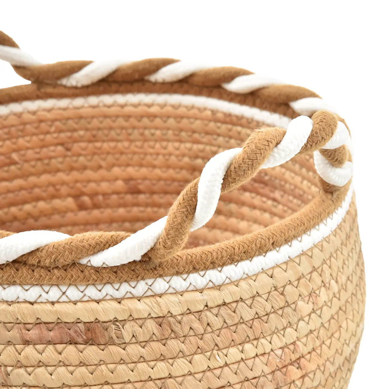CESTO 32 CM X 19 CM PIRANGY - FIBRA CLARA/CANELA DO CEILÃO - Foto 5