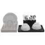 ESCORREDOR DE LOUÇAS FLAT - PRETO/CINZA - Foto 5