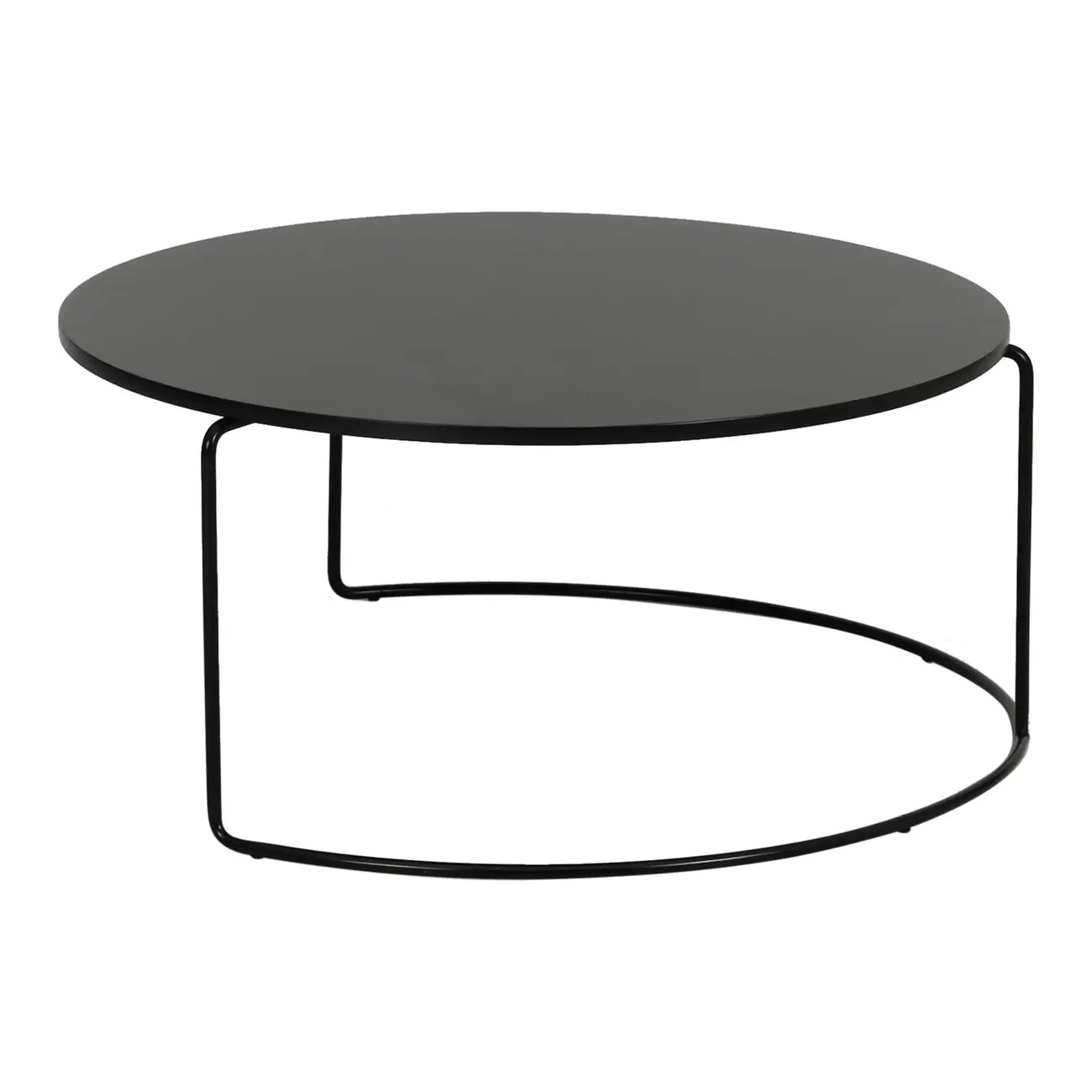 MESA DE CENTRO CONJUNTO COM 2 PEÇAS LOOP - PRETO/PRETO - Foto 6