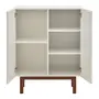 BUFFET 2 PORTAS 80 CM X 40 CM POINT - BRANCO/NOZES - Foto 3