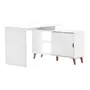 MESA COM BALCÃO 1 PORTA DE CORRER 1,20 M X 1,20 M LIN - BRANCO/NOZES - Foto 1