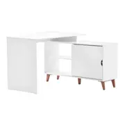 MESA COM BALCÃO 1 PORTA DE CORRER 1,20 M X 1,20 M LIN - BRANCO/NOZES - Foto 1