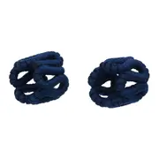 ARGOLA PARA GUARDANAPO CONJUNTO COM 2 PEÇAS ARABESCO - AZUL ESCURO - Foto 7