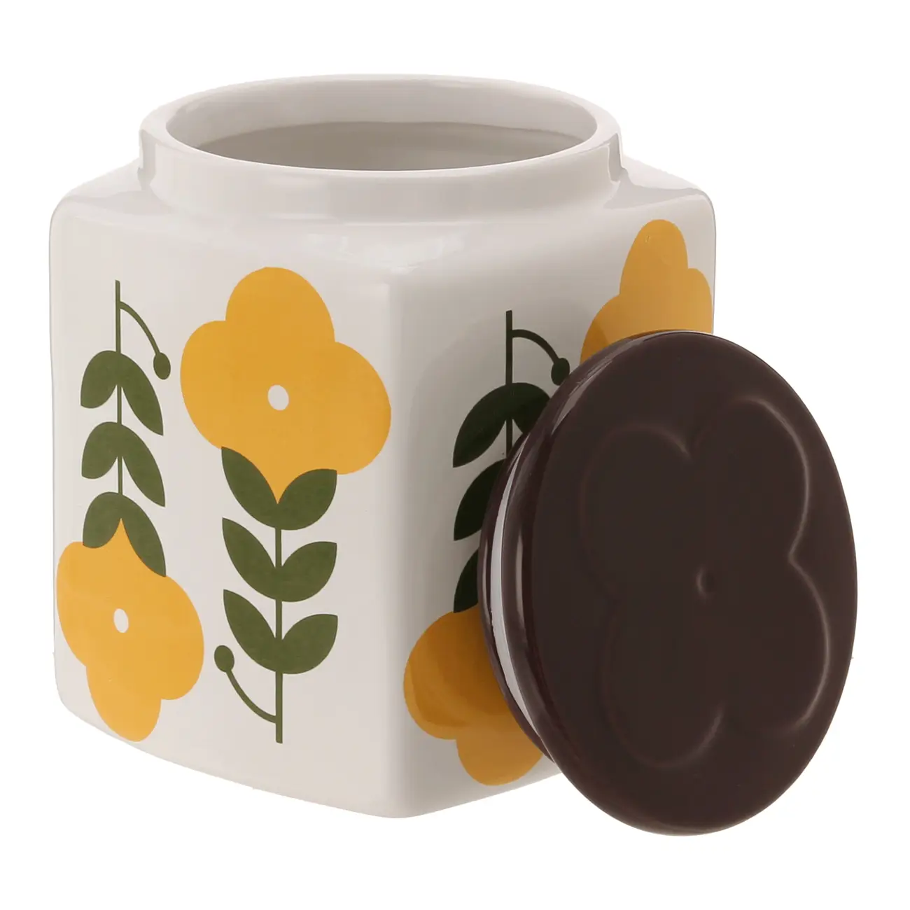 POTE HERMÉTICO 840 ML BLOOMBELOT - AMARELO HANBAR/MARROM DE LEI - Foto 3