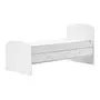 CAMA DE SOLTEIRO COM 2 GAVETAS 88 CM PATCHFLOWER - BRANCO - Foto 1