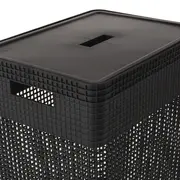 CESTO PARA ROUPAS GRID - PRETO - Foto 5