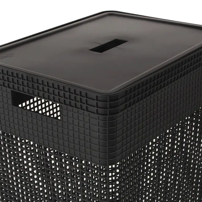 CESTO PARA ROUPAS GRID - PRETO - Foto 5