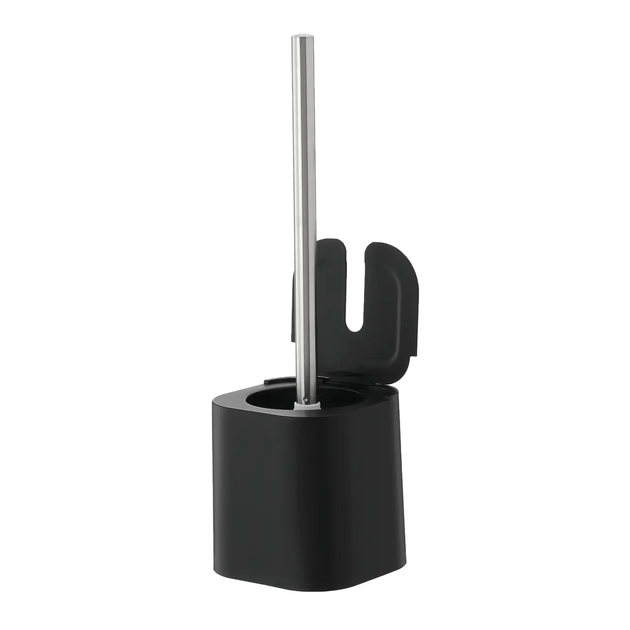 ESCOVA PARA BANHEIRO ZICHY - PRETO/INOX - Foto 3