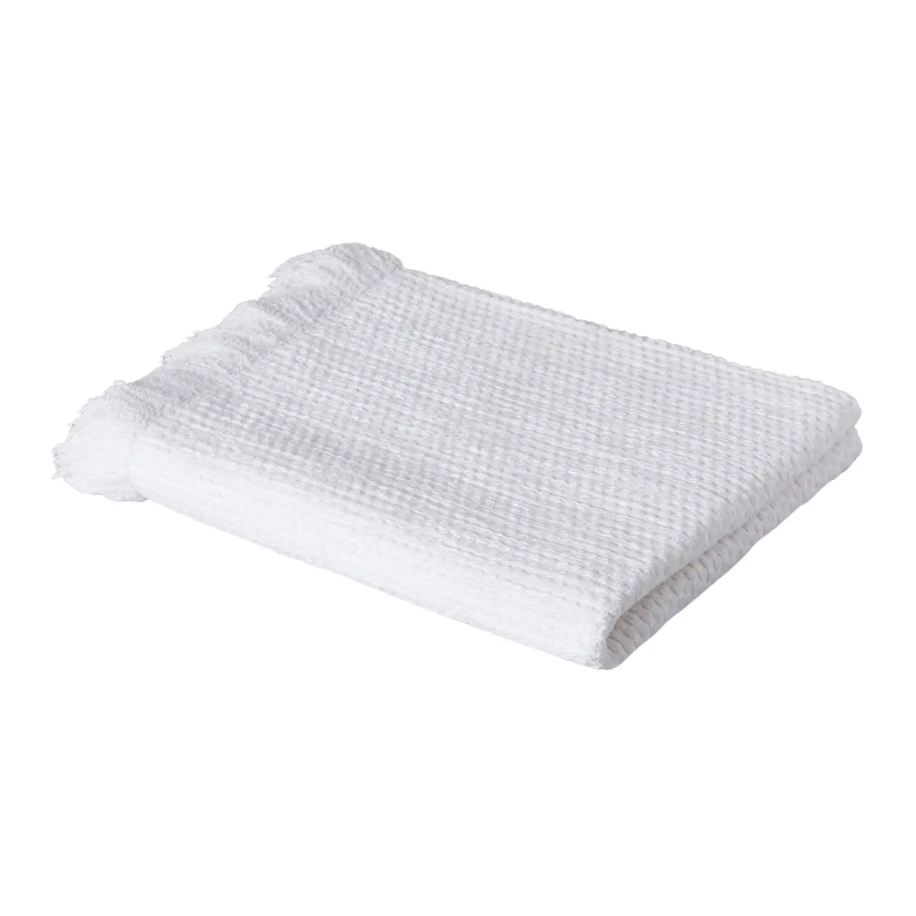 MANTA PARA SOFÁ C/FRANJAS 1,40 M X 1,60 M BLANC - OFF WHITE - Foto 2