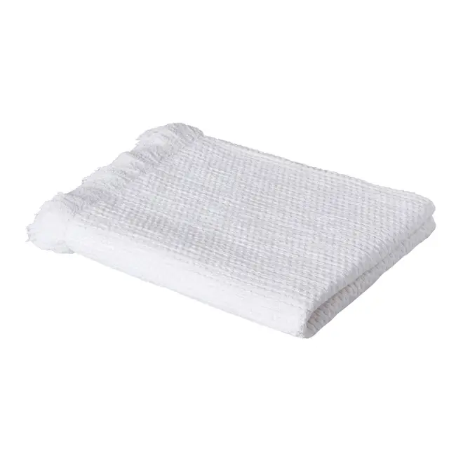 MANTA PARA SOFÁ C/FRANJAS 1,40 M X 1,60 M BLANC - OFF WHITE - Foto 2