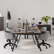 CADEIRA HOME OFFICE RALF - PRETO/CINZA - Foto 10
