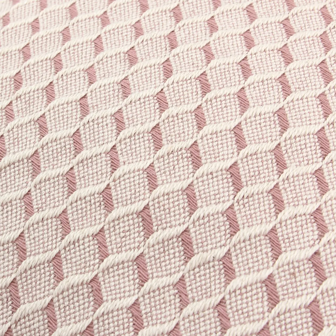 CAPA ALMOFADA 43 CM X 43 CM HÉRAULT - ROSA CLARO/NATURAL - Foto 4