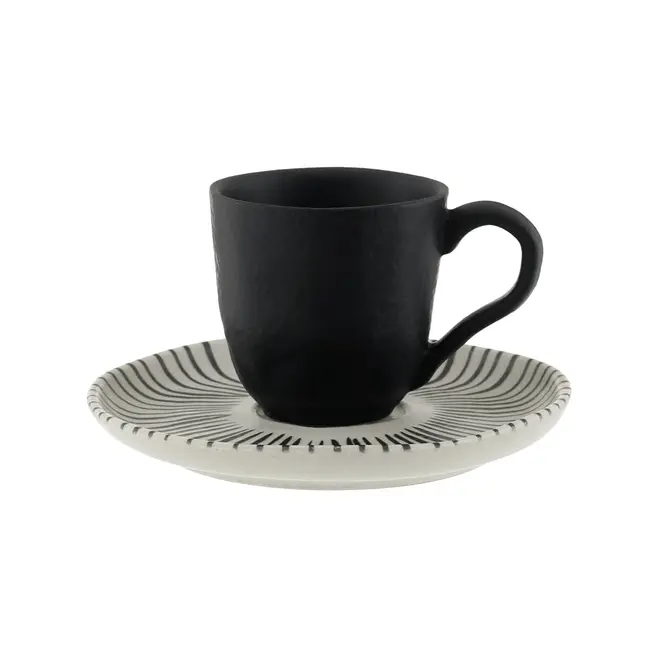 XÍCARA CAFÉ 70 ML SOLEIL - OFF WHITE/PRETO - Foto 2