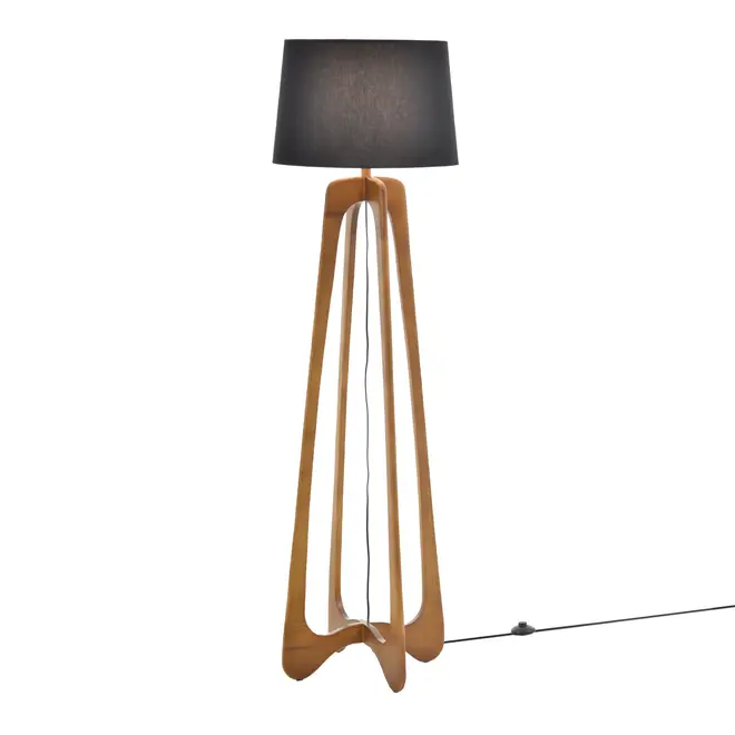 LUMINÁRIA DE CHÃO ARROW C/CUP Y - NOZES/PRETO - Foto 2