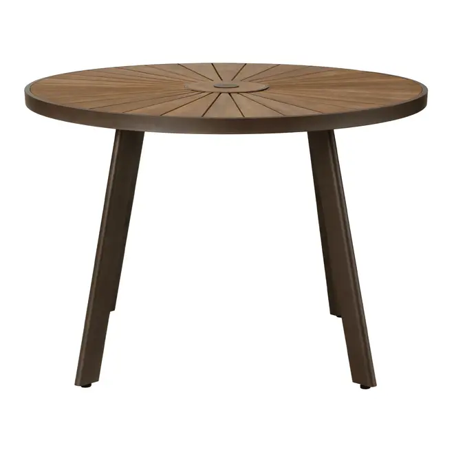 MESA PARA ÁREA EXTERNA REDONDA 1,10 M SUMMERLAND - CAFÉ/NOZES - Foto 4