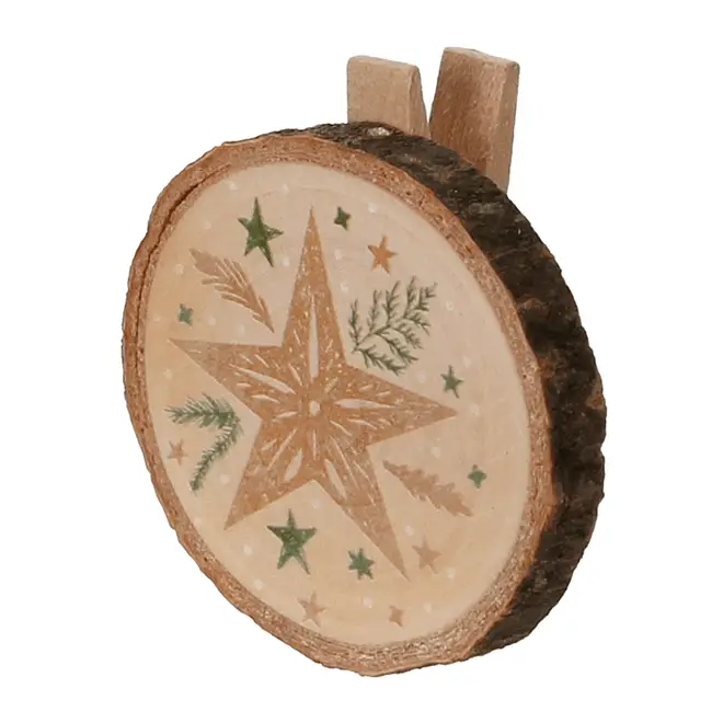 KIT COM 6 PRENDEDORES VILAREJO NOEL - CASCA DE URUCUM/CIPESTRE - Foto 7