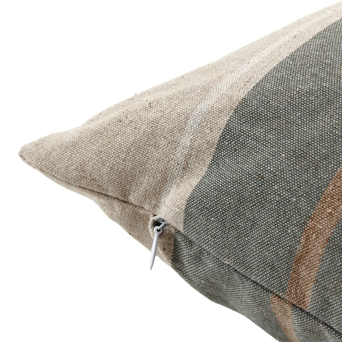 ALMOFADA 50 CM X 50 CM ENTWINE STRIPES - BEGE/ENGLISH GREEN - Foto 3