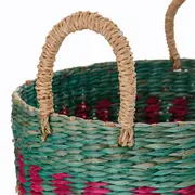 CESTO 35 CM X 24 CM X 24 CM BOLGATANGA - NOZ MOSCADA/MULTICOR - Foto 7