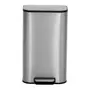 LIXEIRA COM PEDAL 30 L LEXING - INOX/PRETO - Foto 1