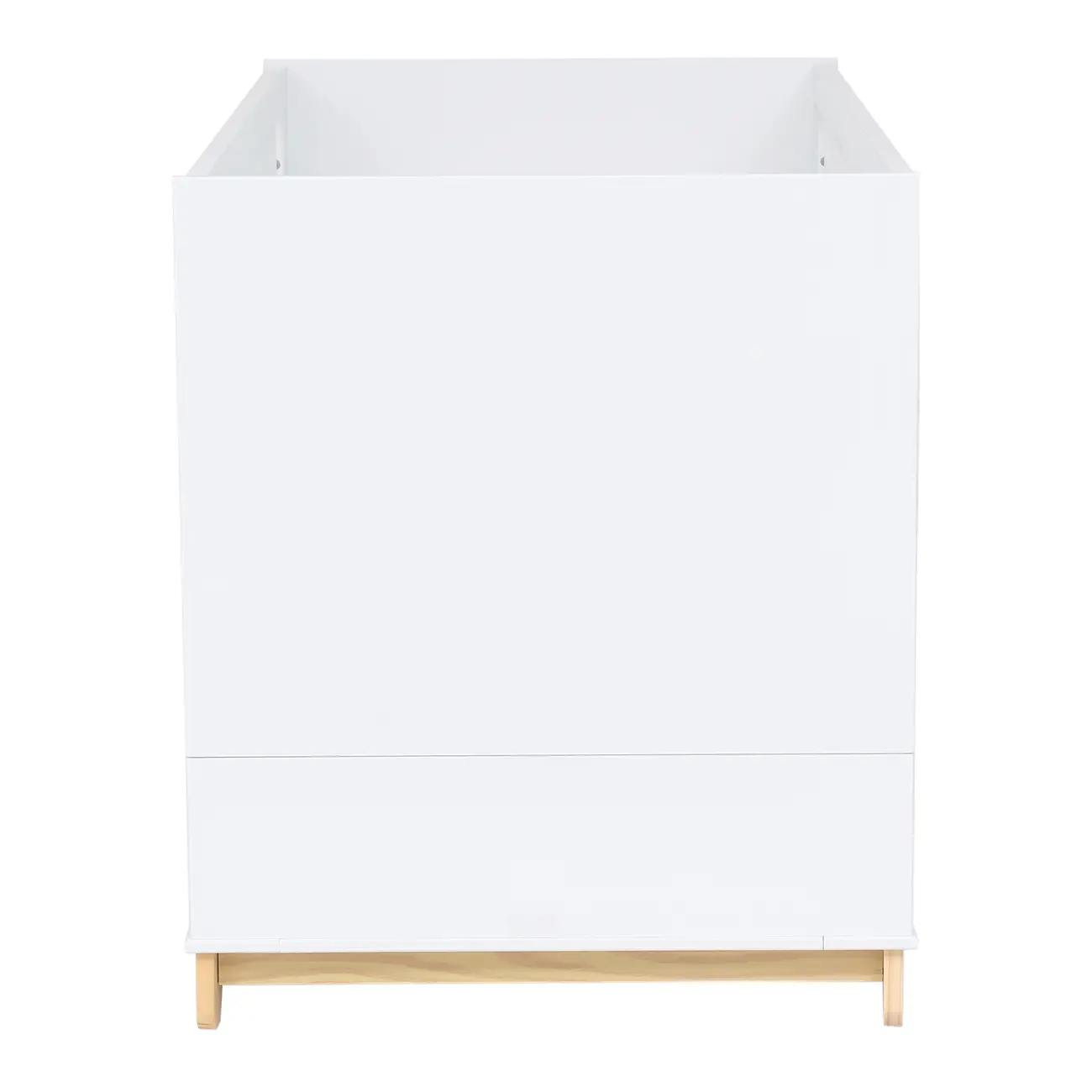 BERÇO 70 CM 2 EM 1 - BERÇO/CAMA INFANTIL SWEET - BRANCO/PINUS NATURAL - Foto 3
