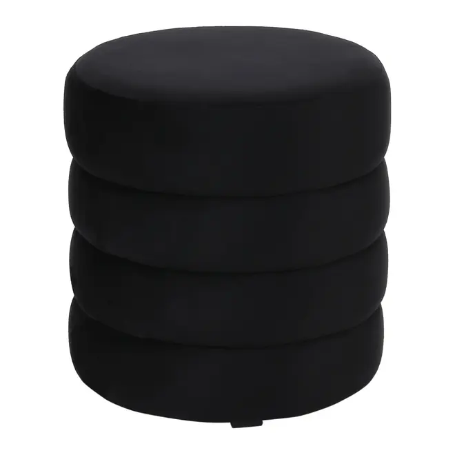 PUFF REDONDO 42 CM PLUMP - PRETO - Foto 2