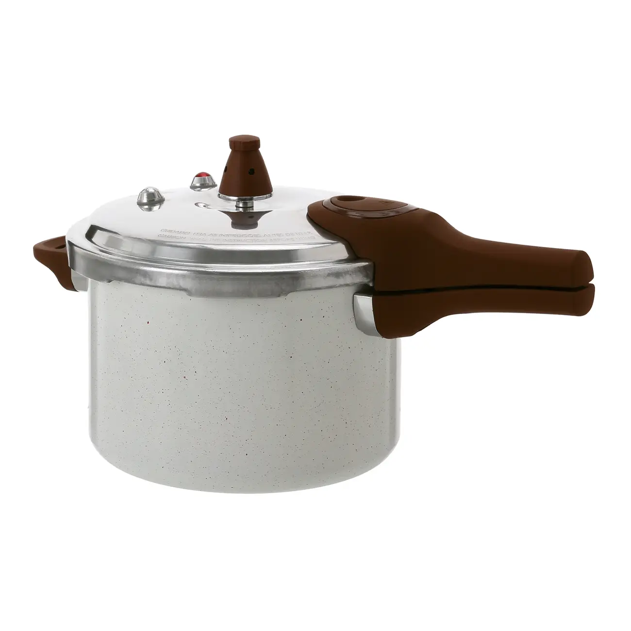 PANELA DE PRESSÃO INDUÇÃO 4,2 L CERAMIC LIFE SMART PLUS - CREAM/MARROM - Foto 2