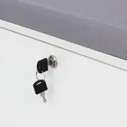 LOCKER COM RODÍZIOS E 1 PORTA BASCULANTE ALETA - BRANCO/CINZA CLARO - Foto 7