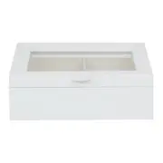 PORTA-JÓIAS 20 CM X 20 CM ZEFYR I - BRANCO/NATURAL - Foto 1