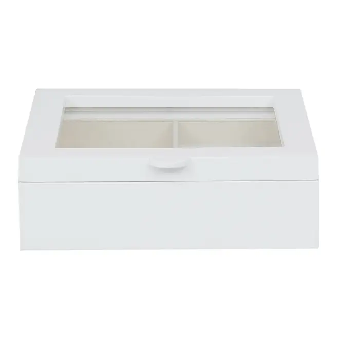 PORTA-JÓIAS 20 CM X 20 CM ZEFYR I - BRANCO/NATURAL - Foto 1