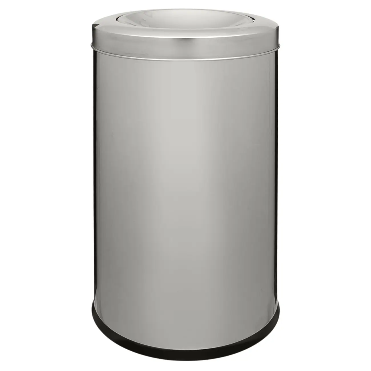 LIXEIRA 21 L BANDON - INOX/PRETO - Foto 1